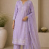 Lavender Foil Print Kurta Set