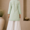 Mint Green Block Print Kurta Set