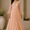 Noore Peach Royale Anarkali Gown