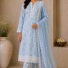 Celestia Powder Blue Paisley Kurta Set