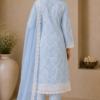 Celestia Powder Blue Paisley Kurta Set