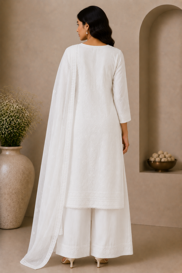 Ivory Chikankari Kurta Set