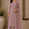 Zarmina Mauve Embroidered Kurta Set
