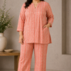 Coral Aura Printed Co-ord Set