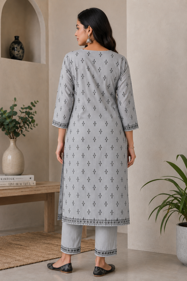 Slate Aura Printed Kurta Set