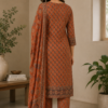 Rust Heritage Printed Kurta Set