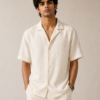 ChatGPT Image May 28, 2026, 10_48_21 PM Cream Cuban Collar Shirt with Subtle Textured Weave