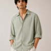 ChatGPT Image May 28, 2026, 11_04_27 PM Sage Green Korean Shirt with Vertical Self-Texture Stripes