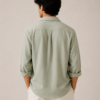 ChatGPT Image May 28, 2026, 11_06_11 PM Sage Green Korean Shirt with Vertical Self-Texture Stripes