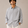 Ice Grey Utility Shirt with Layered Back Panel