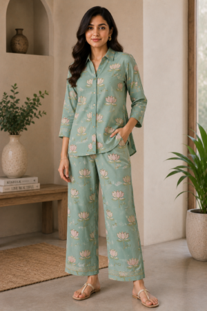 Mint Lotus Co-Ord Lounge Set