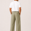 Sage Green Italian Pleated Trousers
