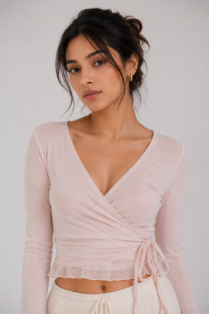 Dior “Blush Ballet” Wrap Top