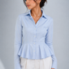 Dior 2nd top front Dior “Skyline Peplum” Luxury Shirt