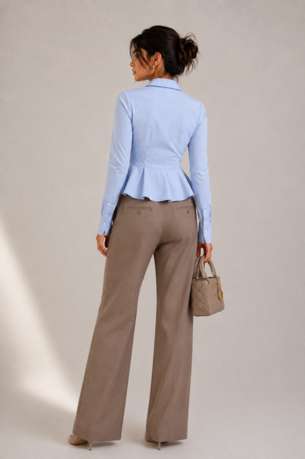 Dior “Latte Grace” Wide-Leg Trousers