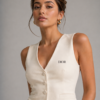 Dior 4th top front Dior “Ivory Elite” Luxury Waistcoat Top