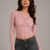 Dior 5th top front Dior “Rose Veil Mesh” Premium Sheer Top