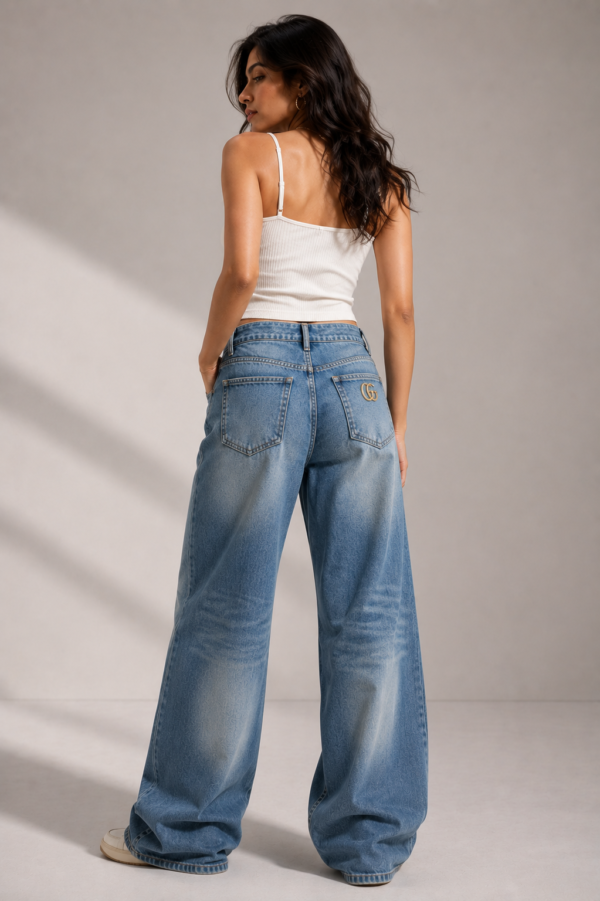 Gucci 2nd bottom back Gucci “Azure Flow” Premium Wide-Leg Denim