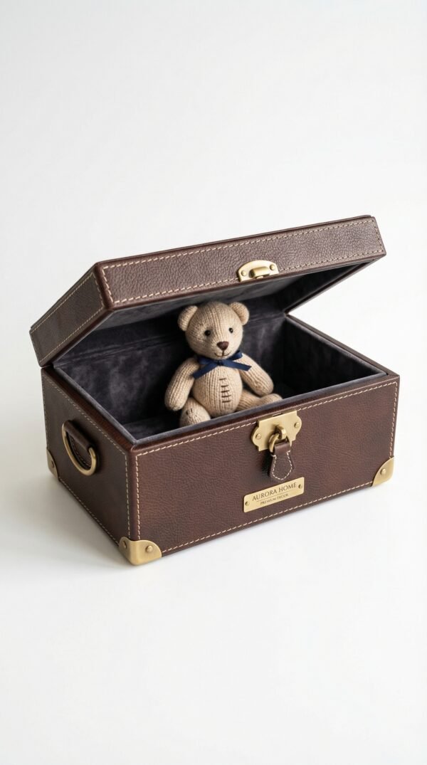 createLeather_Finish_Decorative_202603211228 Premium Leather Finish Storage Box – Luxury Organizer Decor (Rs. 110)