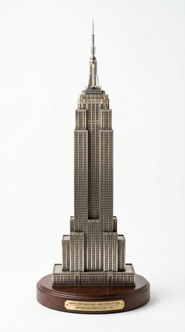 create_Empire_State_202603222043 Empire State Building Miniature Showpiece – Classic NYC Icon Decor (Rs. 115)