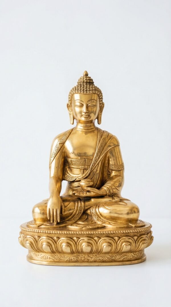 create_Golden_Sitting_202603211211 Golden Buddha Meditation Idol – Peaceful Home Decor (Rs. 119)