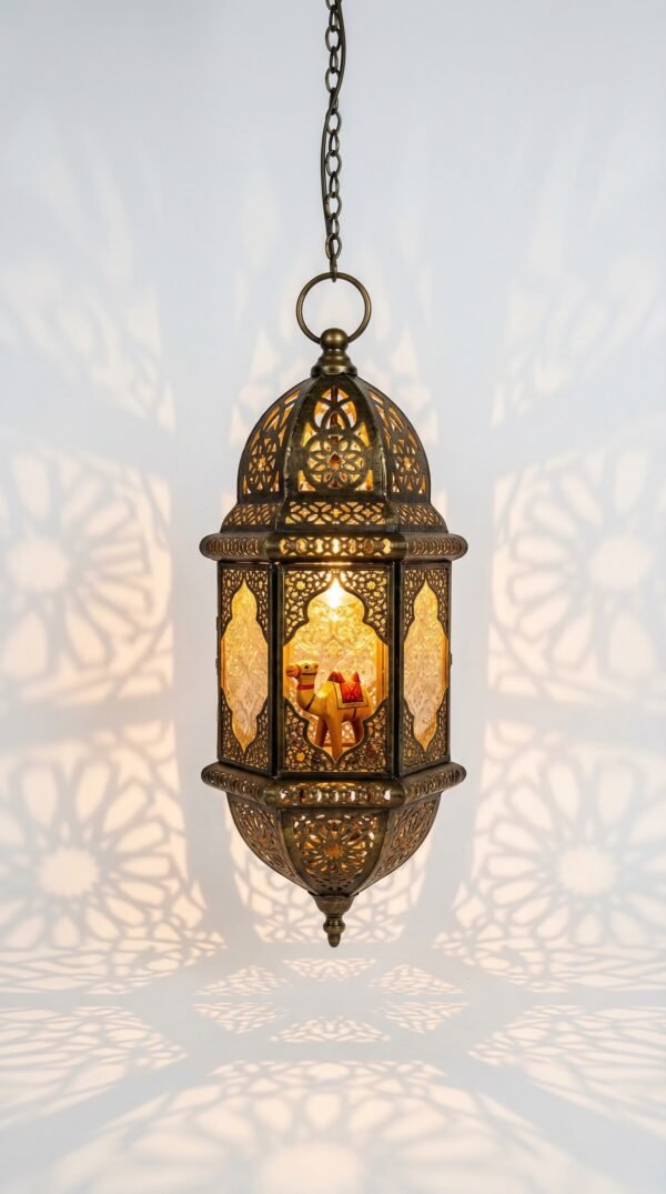 Moroccan Vintage Shadow Lantern Lamp – Premium Home Decor (Rs. 110)