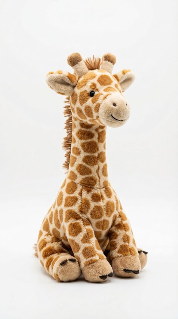create_realistic_Giraffe_202603191304 Cute Giraffe Plush Soft Toy – 12 Inch (Rs. 95)