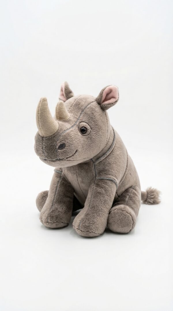 create_realistic_Rhino_202603191607 Cute Rhino Plush Soft Toy – 12 Inch (Rs. 105)