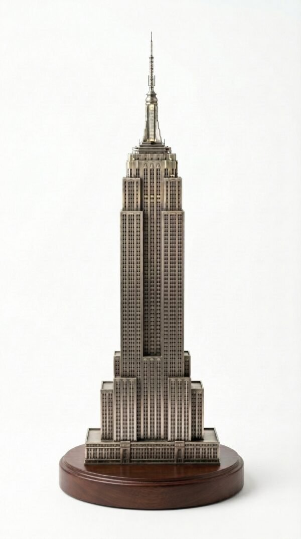 remoe_the_goldne_202603222048 Empire State Building Miniature Showpiece – Classic NYC Icon Decor (Rs. 115)
