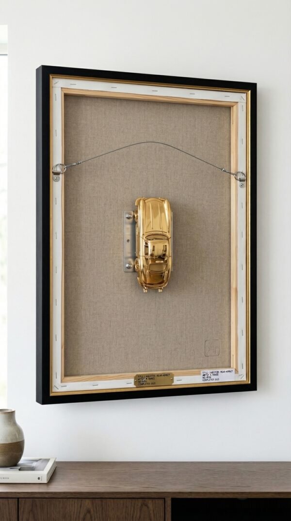 Black & Gold Abstract Wall Art Frame – Luxury Home Decor (Rs. 95)