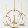 Gold Ring Candle Holder Set with Deer Accent – Premium Home Decor (Rs. 104)