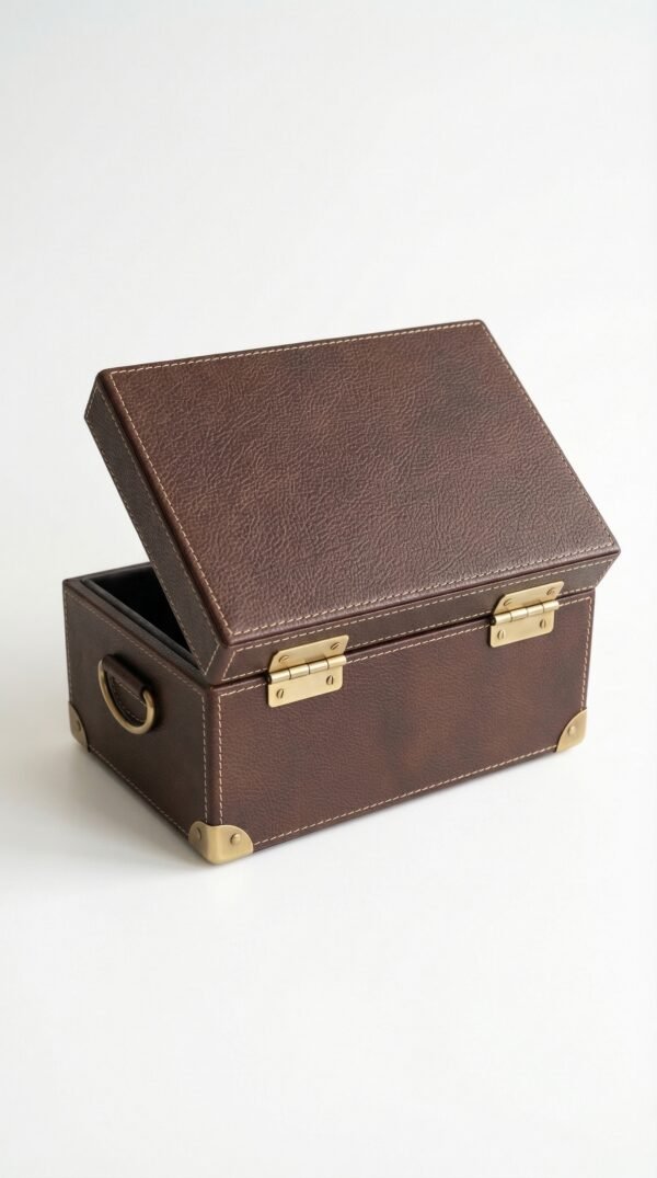 show_from_backside_202603211230 Premium Leather Finish Storage Box – Luxury Organizer Decor (Rs. 110)