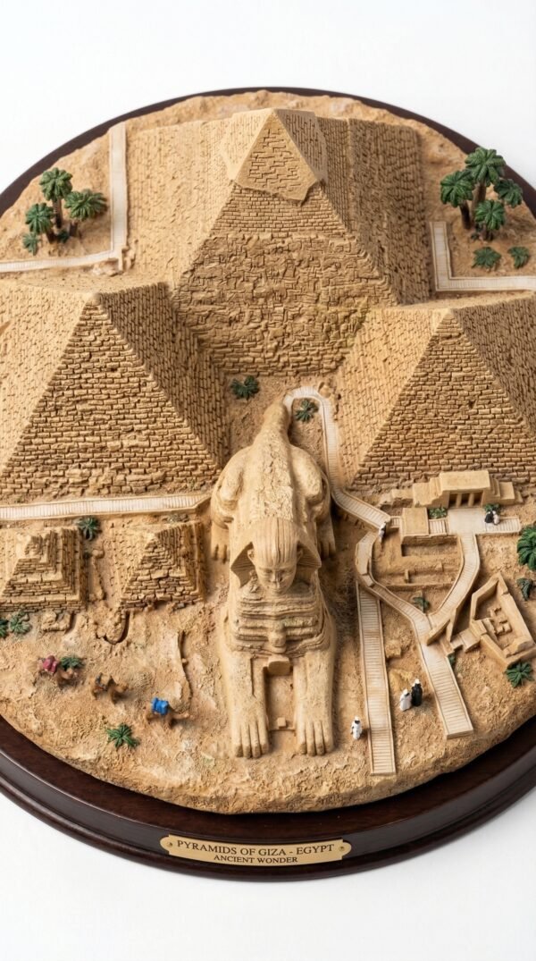 show_from_the_202603221436 Pyramids of Giza Miniature Showpiece – Ancient Wonder Decor (Rs. 125)